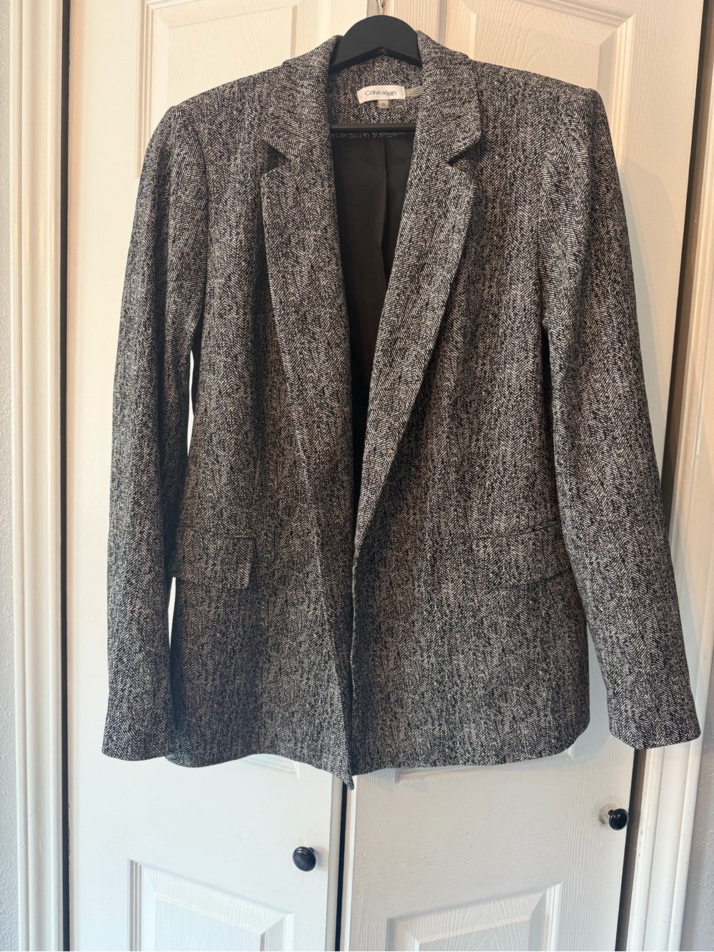 Calvin Klein Black & Gray Blazer Jacket